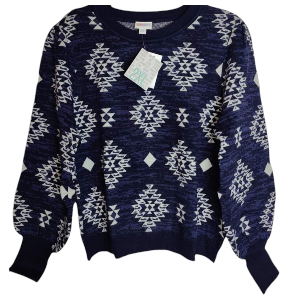 Navy & White Sweater